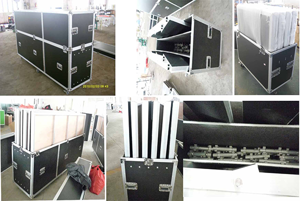 portable aluminum stage with light case