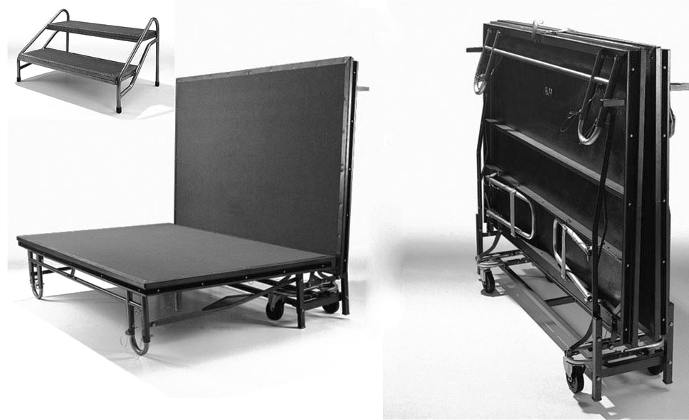 portable folding stage