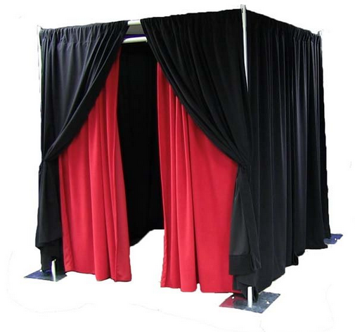 pipe and drape photo booth