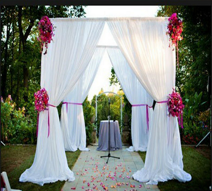 Square pipe and drape wedding tent