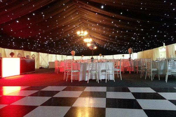 Dance floor for party tent