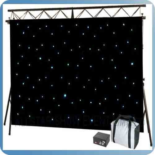 star drapery backdrop for event