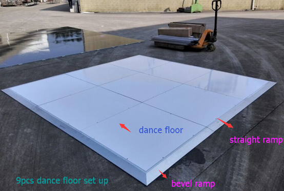 Dancing Floor 36ft 40ft Pipe And Drape Portable Dance Floor