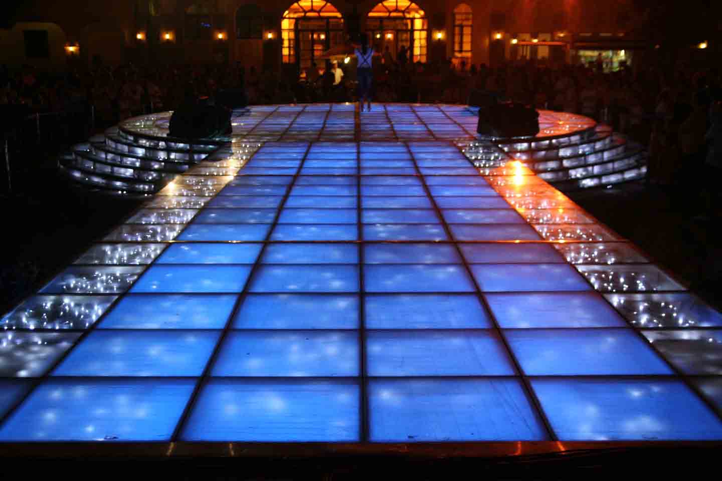 Gorgeous plexiglas stage in wedding event/party