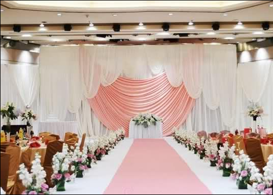 Wedding backdrop pipe and drape