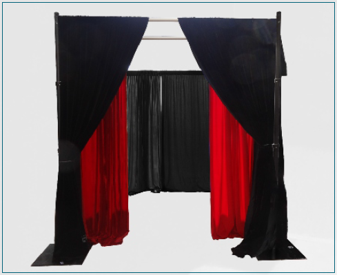 pipe and drape photo booth