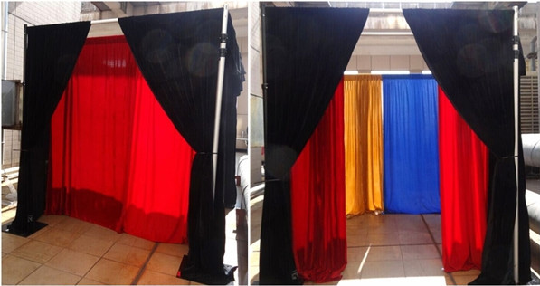 pipe drape photo booth