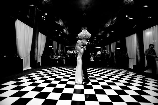 black and white dance floor