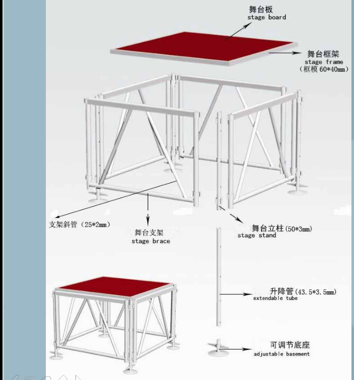 aluminium stage