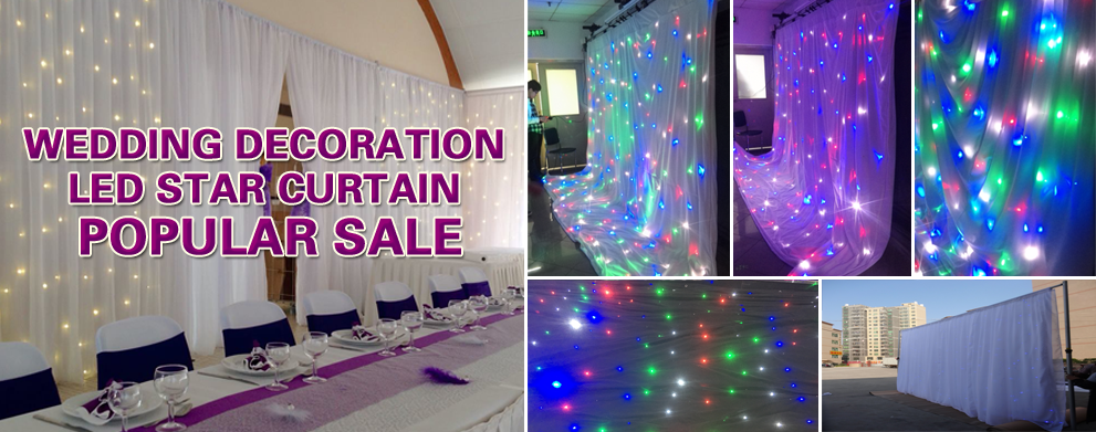 wedding decoration led star curtain