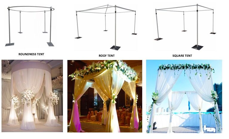 pipe and drape wedding tent and wedding mandap