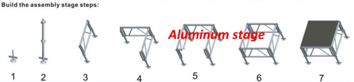 How to install Aluminium stage