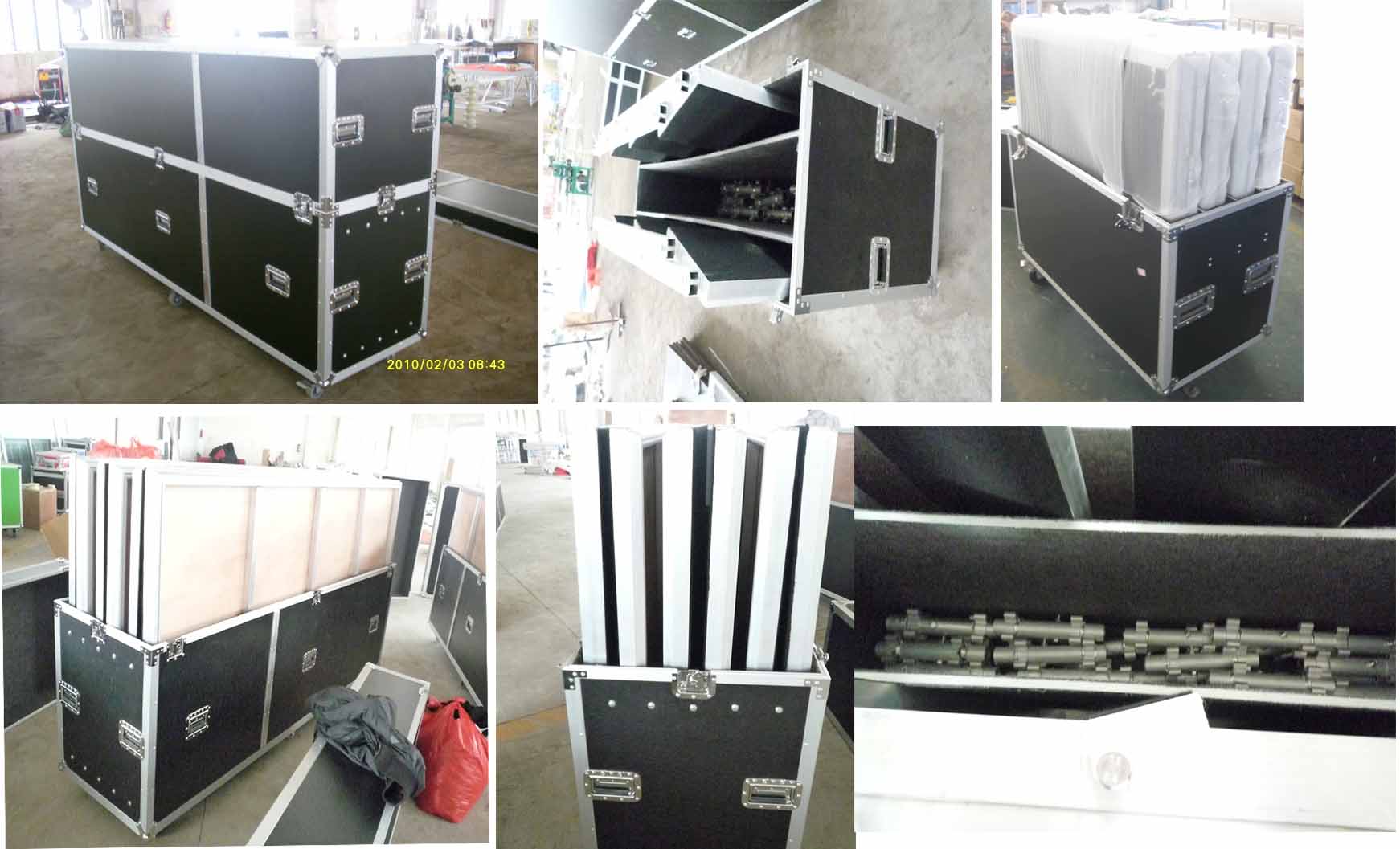 Flight case to package the Aluminium stage