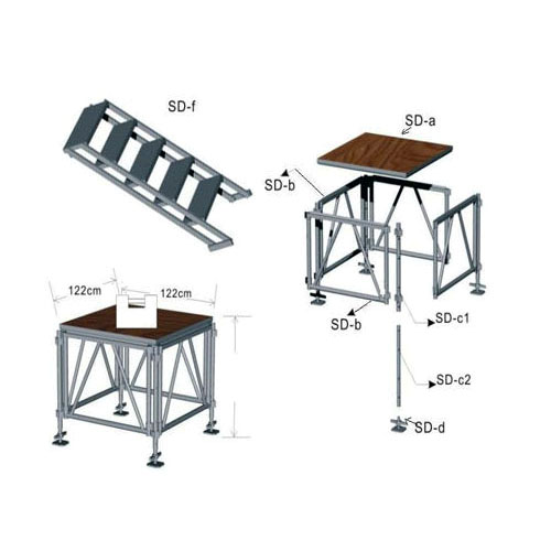 aluminum stage