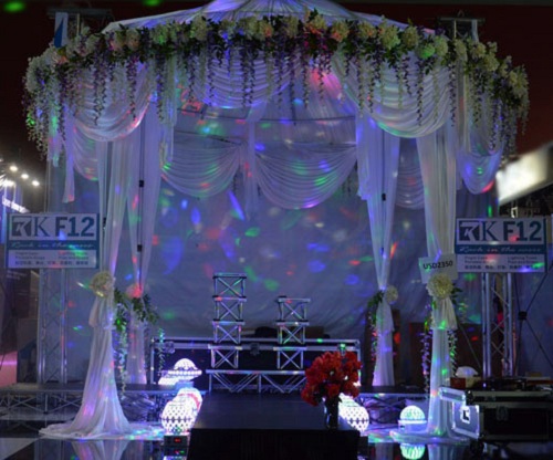 star curtain with stage